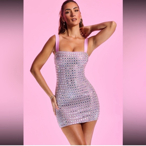 Oh Polly purple diamanté dress - Picture 3 of 8